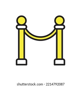 Queue Barrier Icon Vector Illustration