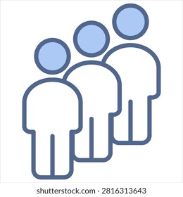 Queue Blue Icon Style Collection