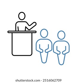 queue concept line icon. Simple element illustration. queue concept outline symbol design.