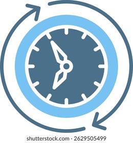 Queue Glyph Two Colour Icon