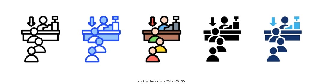 Queue Icon Collection With Multiple Styles