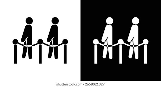 Queue icon of a flat style vector