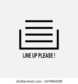 Queue Icon. Line Up or Standing People Illustration As A Simple Vector Sign & Trendy Symbol for Design,  Websites, Presentation or Mobile Application.