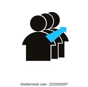 Queue Icon. Line Up or Standing People Illustration As A Simple Vector Sign  Trendy Symbol for Design, Websites, Presentation or Mobile Application.