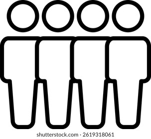 Queue Icon Line Vector Illustration