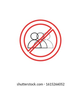 Queue Icon. No Or Stop Symbol. Logo Design Element