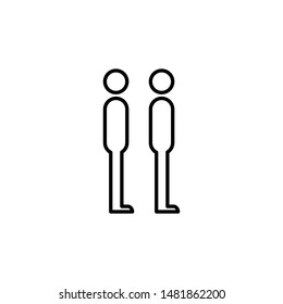 queue icon, symbol line design