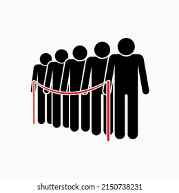 Queue Icon Turn Call Waiting Symbol Stock Vector (Royalty Free ...