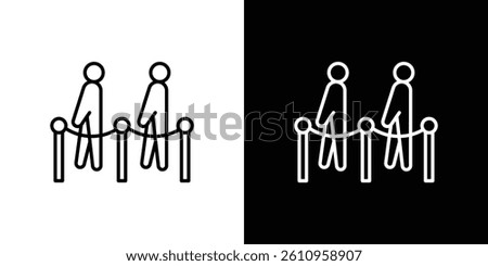 Queue icon Vector isolated outline drawing.