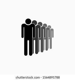 Queue Icon - Vector, Sign and Symbol for Design, Presentation, Website or Apps Elements.