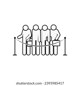 Queue Icon. Waiting, In line. Standing, Patience Symbol – Vector.