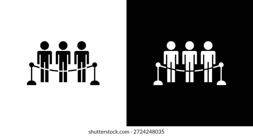 Queue icons. Glyph Symbol. Isolated Vector Illustration pack