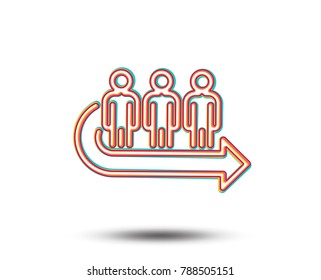 Queue Line Icon People Waiting Sign Stock Vector (Royalty Free ...