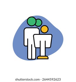 Queue Line Icon vector stock illustration