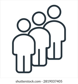 Queue Outline Icon Style Collection