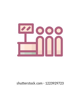 Queue for shopping icon with dusk style