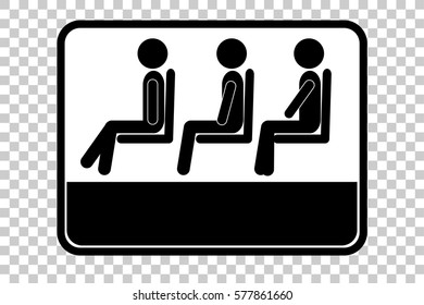 Queue Sign, at Transparent Effect Background
