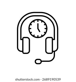 Icono de tiempo de cola para el Servicio al cliente