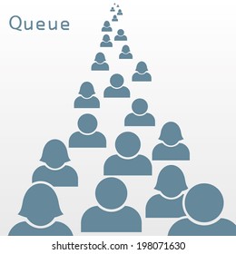queue. vector concept background. eps8