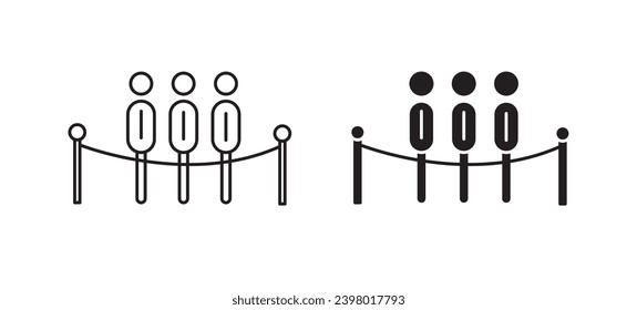 Queue vector icon set. vector illustration