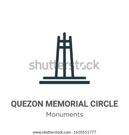 Quezon memorial circle glyph icon vector on white background. Flat vector quezon memorial circle icon symbol sign from modern monuments collection for mobile concept and web apps design.