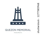 quezon memorial circle icon vector on white background, quezon memorial circle trendy filled icons from Monuments collection, quezon memorial circle vector illustration