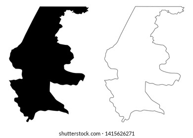 Quiche Department (Republic of Guatemala, Departments of Guatemala) map vector illustration, scribble sketch Quiche map