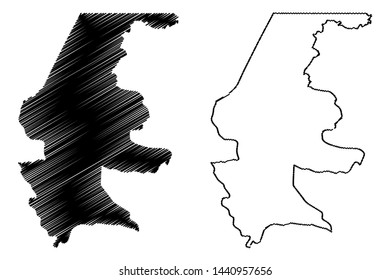 Quiche Department (Republic of Guatemala, Departments of Guatemala) map vector illustration, scribble sketch Quiche map