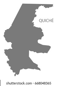 Quiche Guatemala map grey illustration silhouette