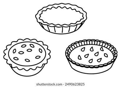 Quiche Line Art Abstract Illustration