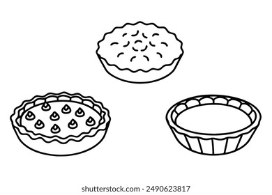 Dibujo de ilustración de línea de Quiche