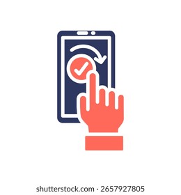 Ilustración vectorial de color de glifo de icono de acceso rápido