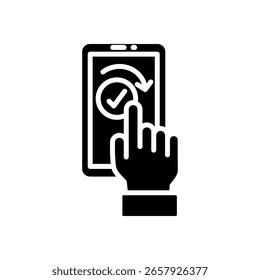 Ilustración vectorial de glifo de icono de acceso rápido
