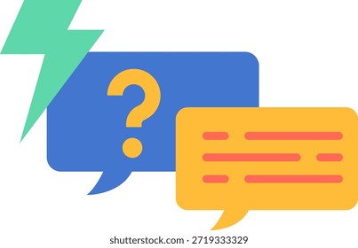 Quick Answers Icon with Speech Bubbles and Question Mark