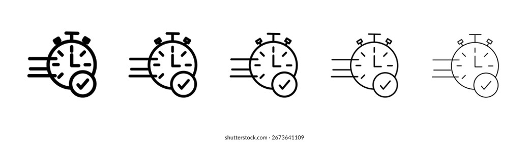 Ícone de aprovação rápida ilustração plana definir logotipo