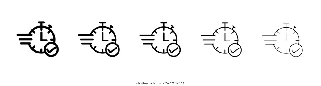 Ícone de aprovação rápida ilustração plana definir logotipo
