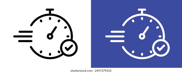 Quick approval icon logo sign set vector outline