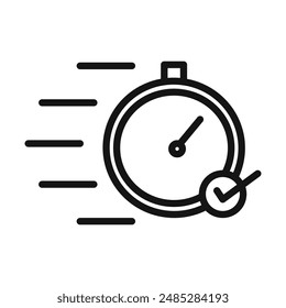 Quick approval icon mark in filled style