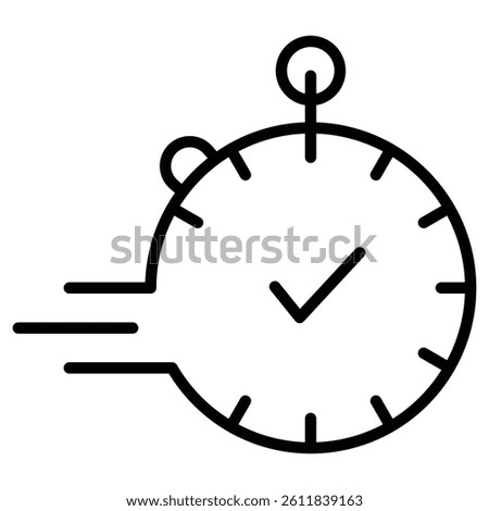 Quick approval icon Simple outline vector logo