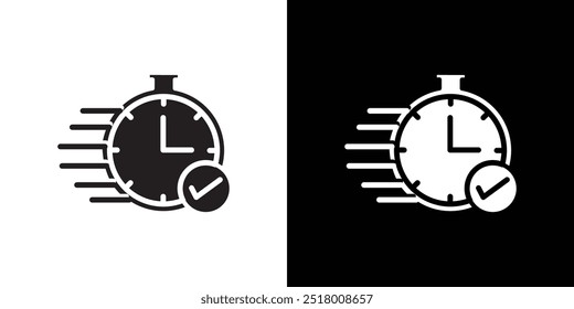 Quick approval icon Vector flat thin line illustration