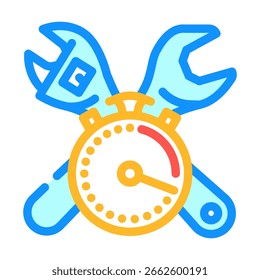 ícone de cor da montagem rápida vetor. sinal de montagem rápida. ilustração de símbolo isolado