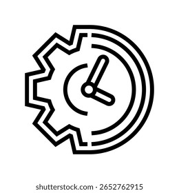 ícone de linha de montagem rápida vetor. sinal de montagem rápida. símbolo de contorno isolado ilustração em preto