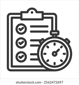 Quick Assigment Outline Icon Vector Illustration