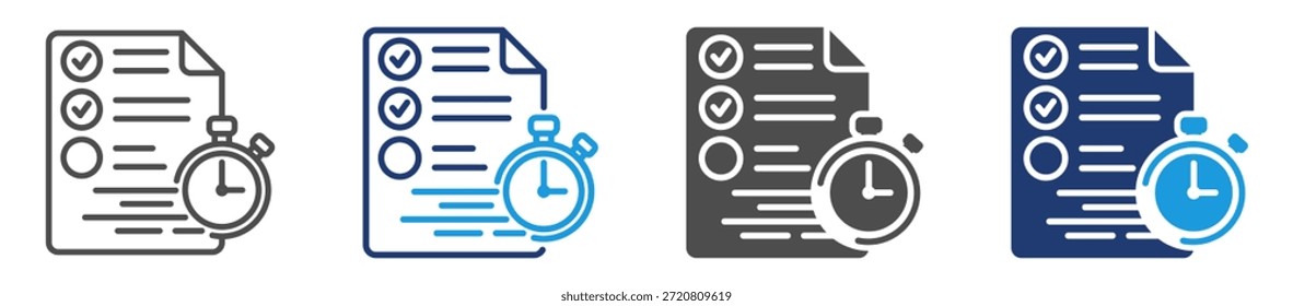 folha de ícone atribuições rápidas com vários estilos