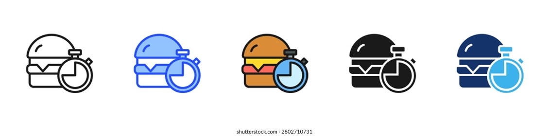 Quick Bite Icon Collection With Multiple Styles