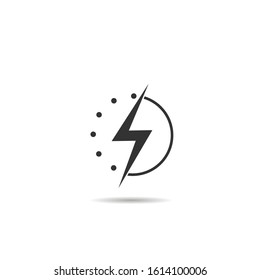 Quick charge icon. Thunder lightning symbol, high tech symbol