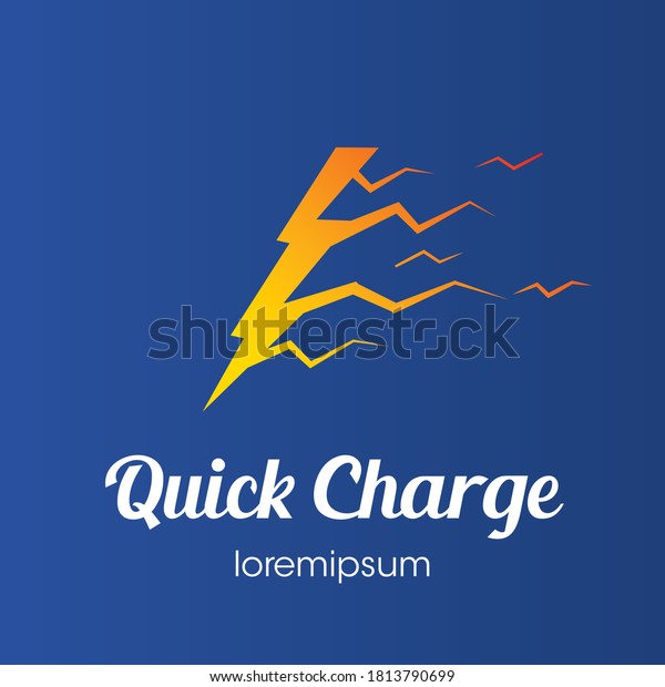 Quick Charge Logo Symbol Template Design Stock Vector (Royalty Free ...