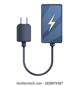 Quick charge smartphone icon. Cartoon of quick charge smartphone vector icon for web design isolated on white background