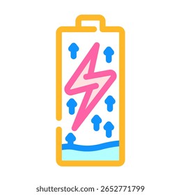 tecnologia de carga rápida ícone de cor vetor. sinal de tecnologia de carga rápida. ilustração de símbolo isolado