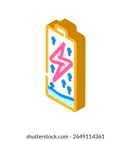 tecnologia de carga rápida isométrica ícone vetor. sinal de tecnologia de carga rápida. ilustração de símbolo isolado
